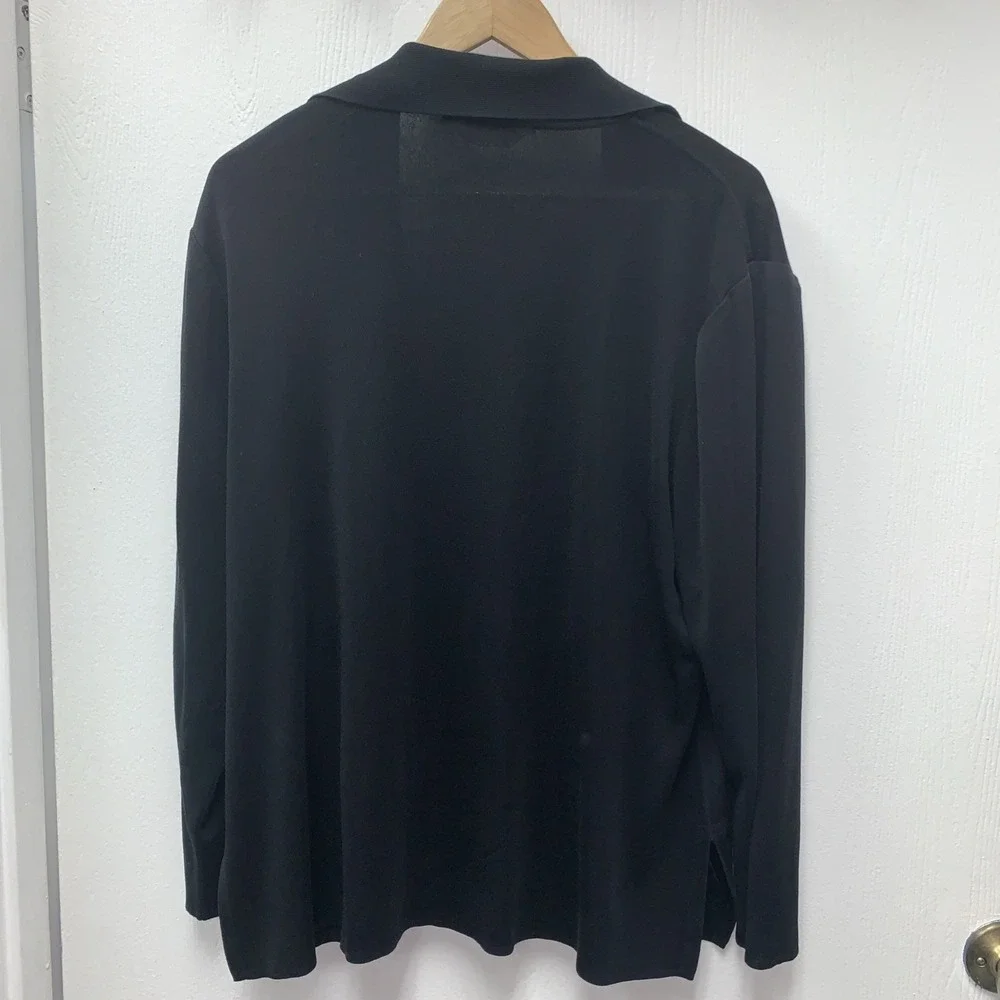 Exclusively Misook Cardigan Womens 1X Open‎ Front Sweater Tunic Office - Picture 2 of 6